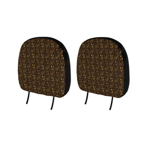 Gold Grape Pattern Car Headrest Cover