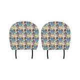 Hot Air Balloon Water Color Pattern Car Headrest Cover