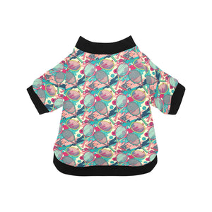 Tennis Pattern Print Design 01 All Over Print Pet Dog Round Neck Fuzzy Shirt