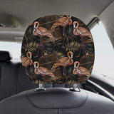 Flamingo Pattern Background Car Headrest Cover