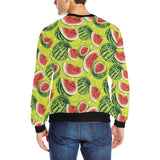 Watermelon Theme Pattern Men's Crew Neck Sweatshirt