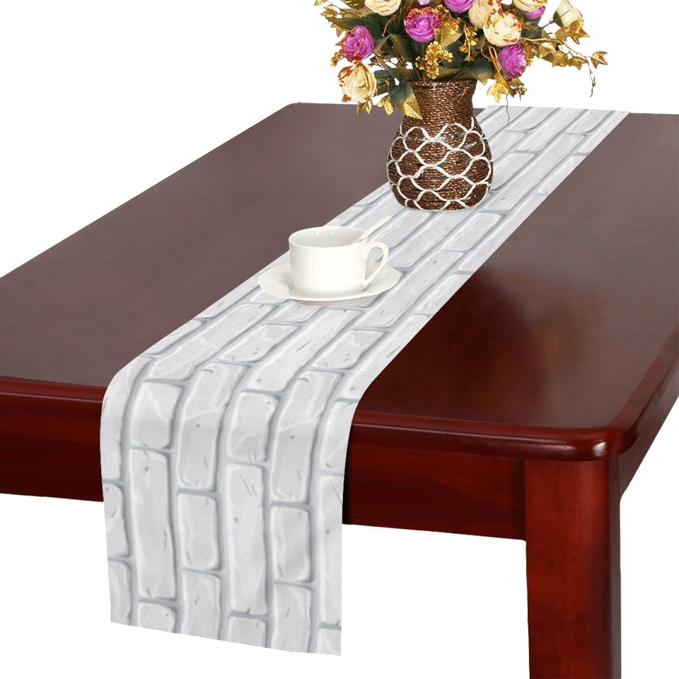 Brick Printed Pattern Print Design 05 Table Runner