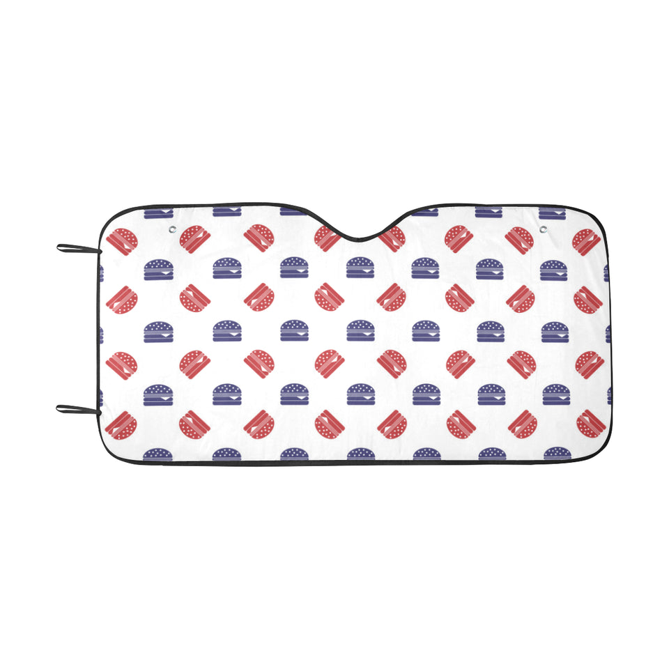 Hamburger Pattern Print Design 04 Car Sun Shade