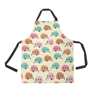 Camper Van Pattern Print Design 04 Adjustable Apron