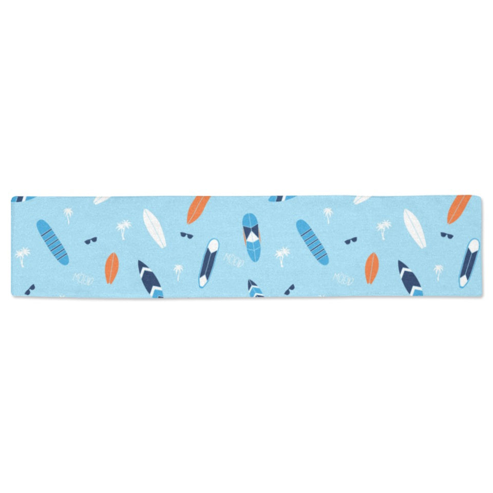 Surfboard Pattern Print Design 05 Table Runner