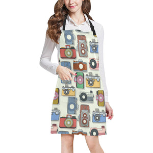 Camera Pattern Print Design 05 Adjustable Apron