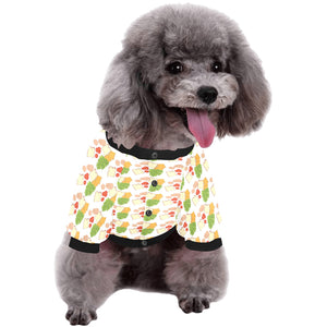 Sandwich Pattern Print Design 02 All Over Print Pet Dog Round Neck Fuzzy Shirt