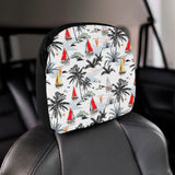 Sailboat Pattern Background Car Headrest Cover