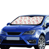 Rose Pattern Print Design 02 Car Sun Shade