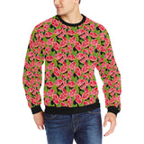 Grapefruit Leaves Pattern Men's Crew Neck Sweatshirt