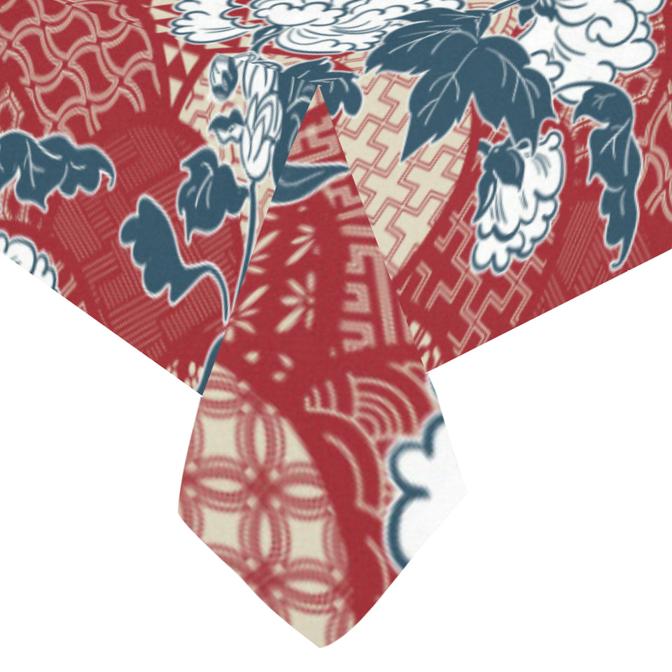 Red Theme Japanese Pattern Tablecloth