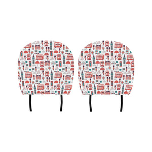 British Pattern Print Design 02 Car Headrest Cover