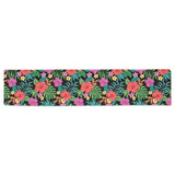 Hibiscus Pattern Print Design 01 Table Runner