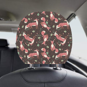 Fox Tribal Nut Pattern Car Headrest Cover