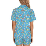 Sun Glasses Pattern Print Design 03 Women's V-Neck Short Pajama Set