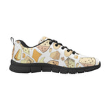 Cheese Pattern Theme Men's Sneakers Black