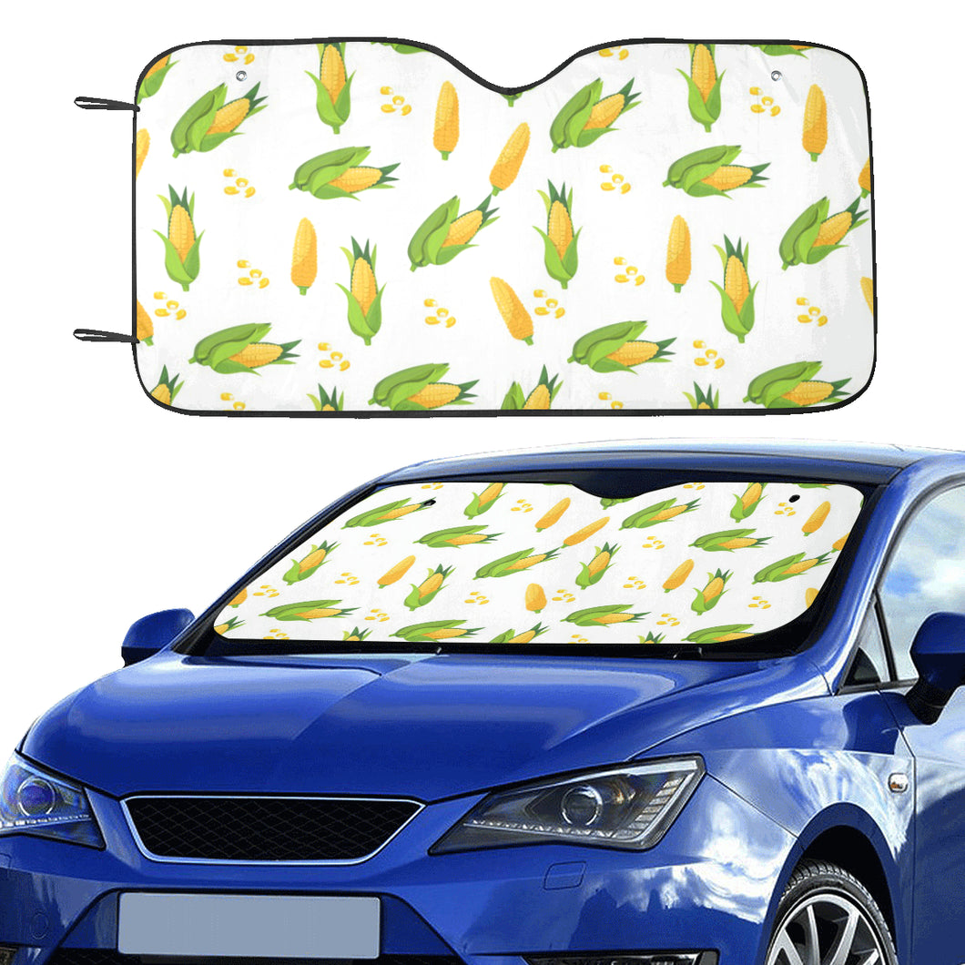 Corn Pattern Print Design 01 Car Sun Shade