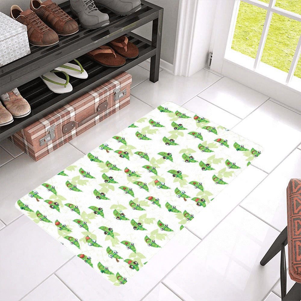 Green Peas Pattern Print Design 04 Doormat