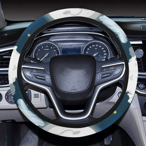 Sheep Playing Could Moon Pattern Car Steering Wheel Cover