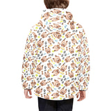 Yorkshire Terrier Pattern Print Design 05 Kids' Boys' Girls' Padded Hooded Jacket