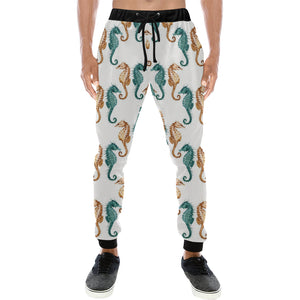 Seahorse Pattern Background Unisex Casual Sweatpants