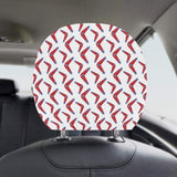 Boomerang Aboriginal Pattern White Background Car Headrest Cover