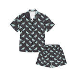 Pigeon Pattern Print Design 01 Kids' Boys' Girls' V-Neck Short Pajama Set