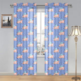 Pig Pattern Print Design 03 Gauze Curtain