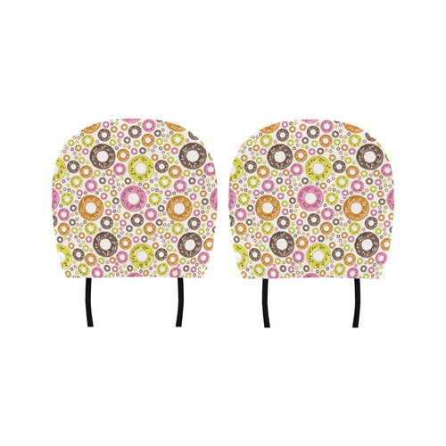 Colorful Donut Pattern Car Headrest Cover