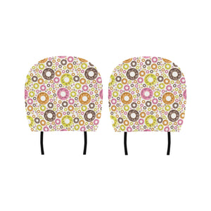 Colorful Donut Pattern Car Headrest Cover