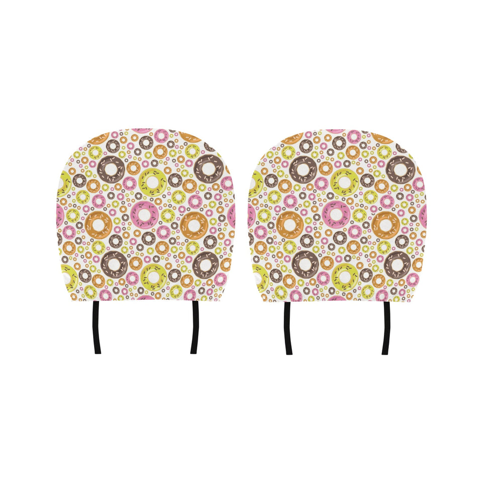 Colorful Donut Pattern Car Headrest Cover