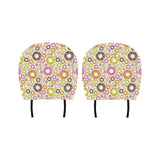 Colorful Donut Pattern Car Headrest Cover