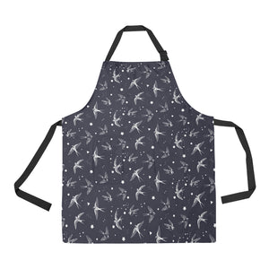 Swallow Pattern Print Design 02 Adjustable Apron