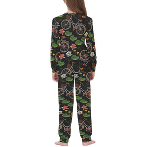 Bicycle Pattern Print Design 03 Kids' Boys' Girls' All Over Print Pajama Set