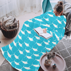 Swordfish Pattern Print Design 02 Blanket Robe with Sleeves