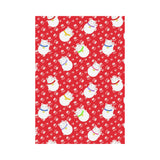 Meneki Neko Lucky Cat Pattern Red Background House Flag Garden Flag