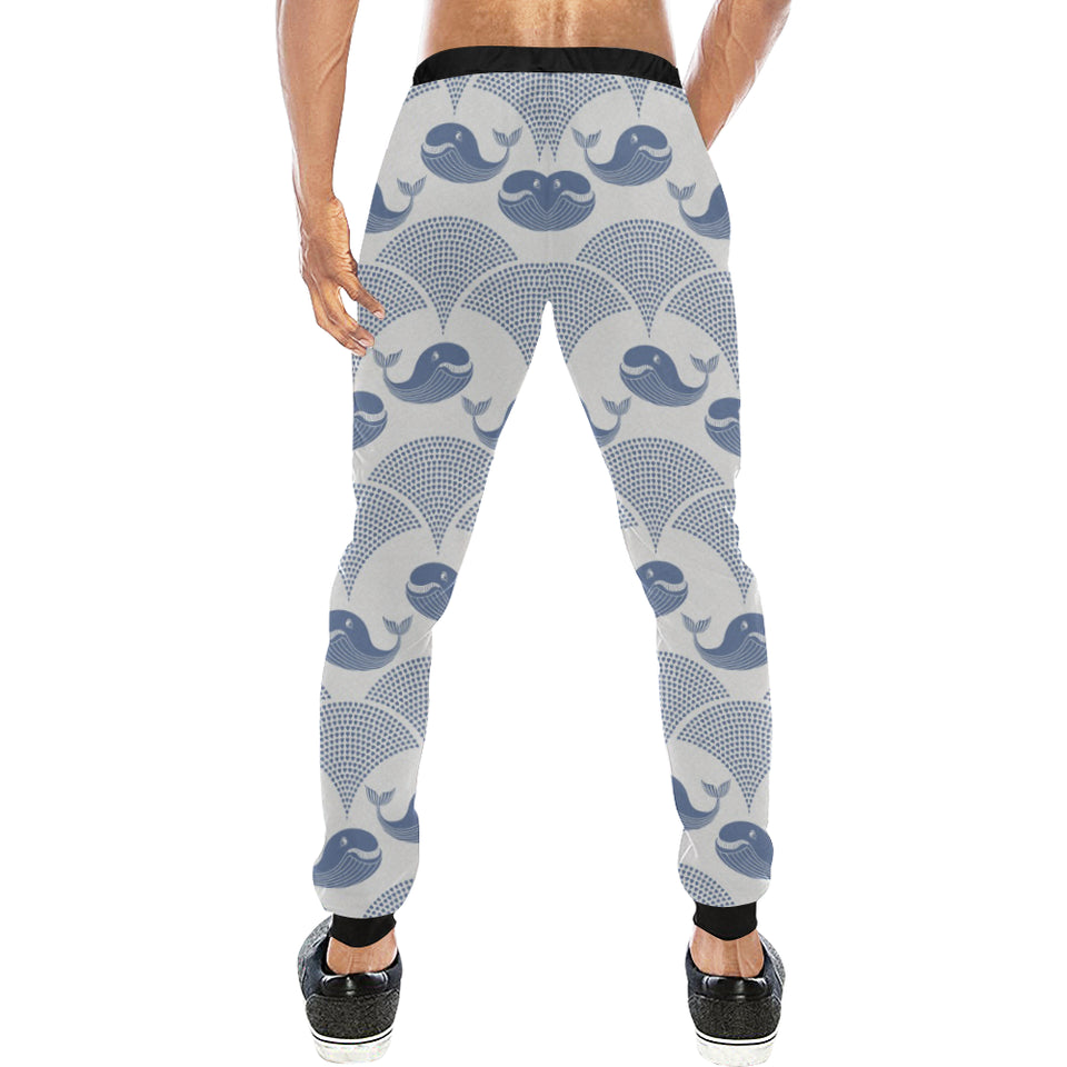 Whale Pattern Unisex Casual Sweatpants