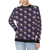 Camel Pattern Women's Crew Neck Sweatshirt