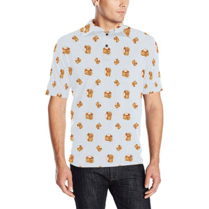 Pancake Pattern Print Design 03 Men's All Over Print Polo Shirt