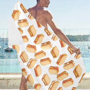 Sandwich Pattern Print Design 01 Beach Towel