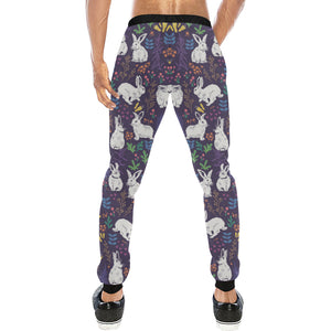 Rabbit Leaves Pattern Unisex Casual Sweatpants