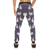 Rabbit Leaves Pattern Unisex Casual Sweatpants