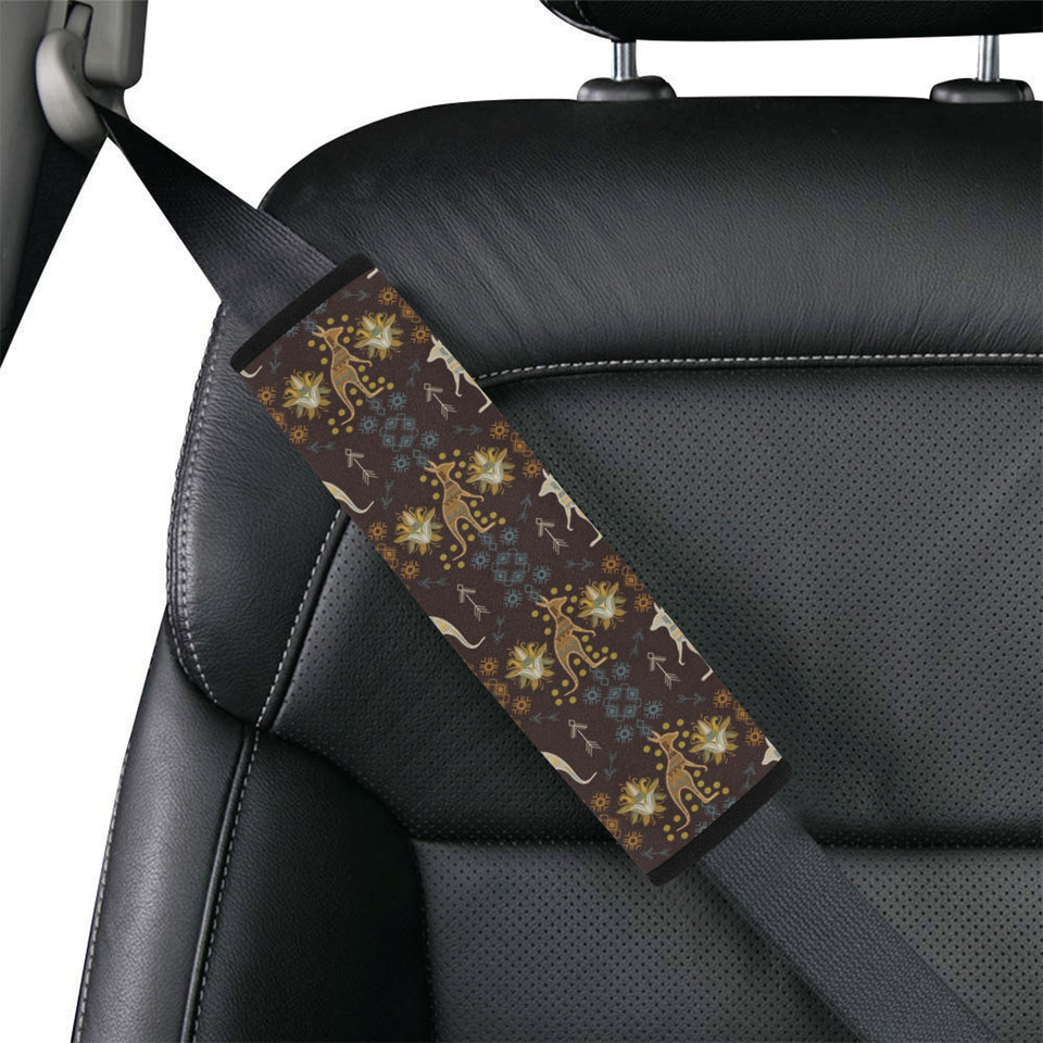 Kangaroo Aboriginal Theme Pattern Car Seat Belt Cover