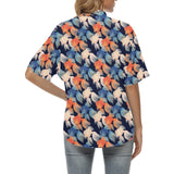 Goldfish Pattern Print Design 04 Women's All Over Print Hawaiian Shirt