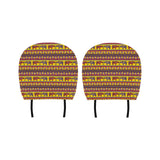 Rhino African Afro Dashiki Adinkra Kente Ethnic Mo Car Headrest Cover