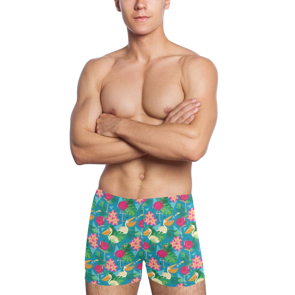 Pelican Pattern Print Design 03 Men's Swimming Trunks