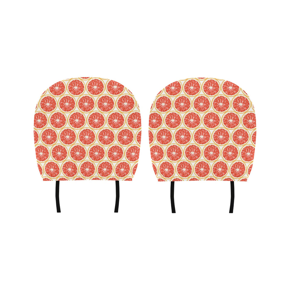 Sliced Grapefruit Pattern Car Headrest Cover