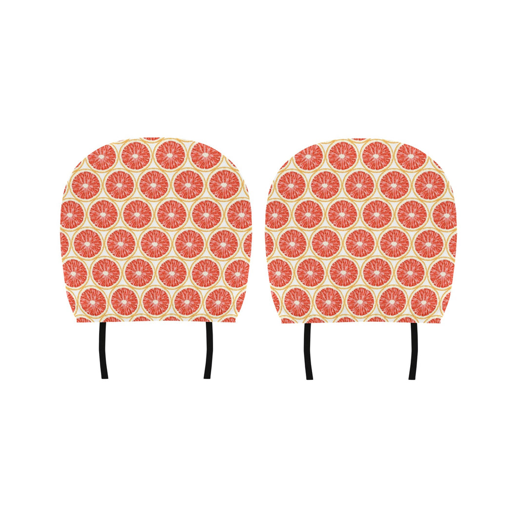 Sliced Grapefruit Pattern Car Headrest Cover