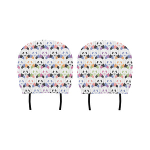 Colorful Panda Pattern Car Headrest Cover