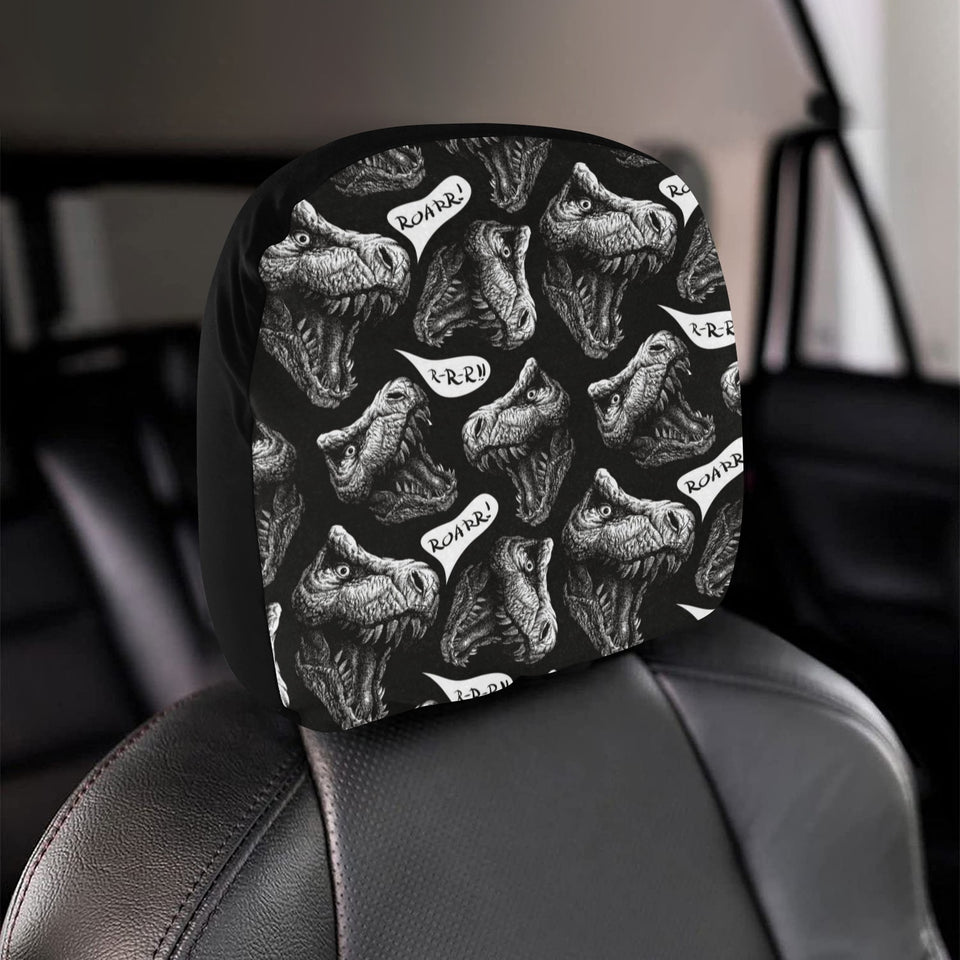 Dinosaur T-rex Head Pattern Car Headrest Cover